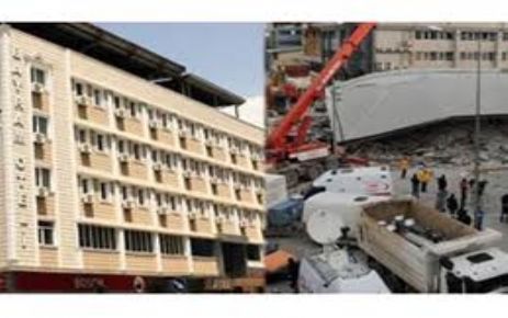Bayram Otel'in yıkılışı MOBESE kamerası